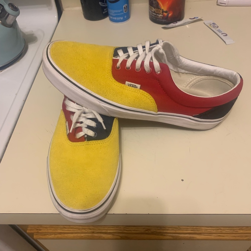 Suede vans multicolor shoes mens size 11